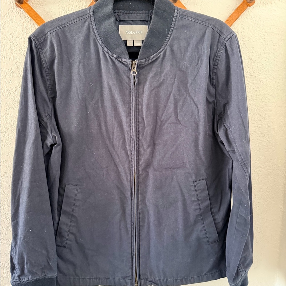 Ash & Erie Men's Classic Blue Bomber Jacket